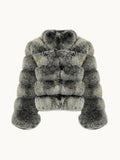 BUBBLE COLAR COAT SMOKE