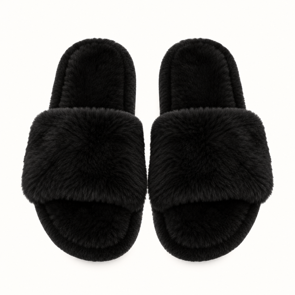BLACK PILLOW SANDALS